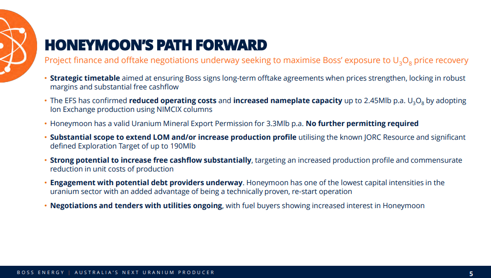 Boss Energy (BOE) - 47% IRR Australian Uranium Producer