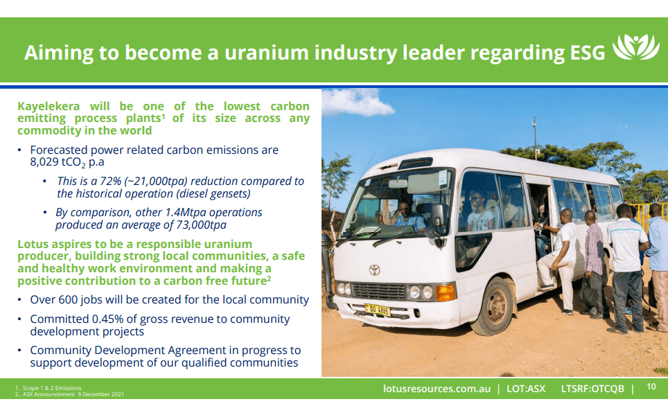 Lotus Resources (LOT) - Study Shows Low Cost, Large Scale Production