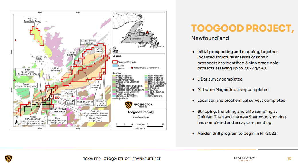 Prospector Metals (PPP) - Focus is on Newfoundland Gold