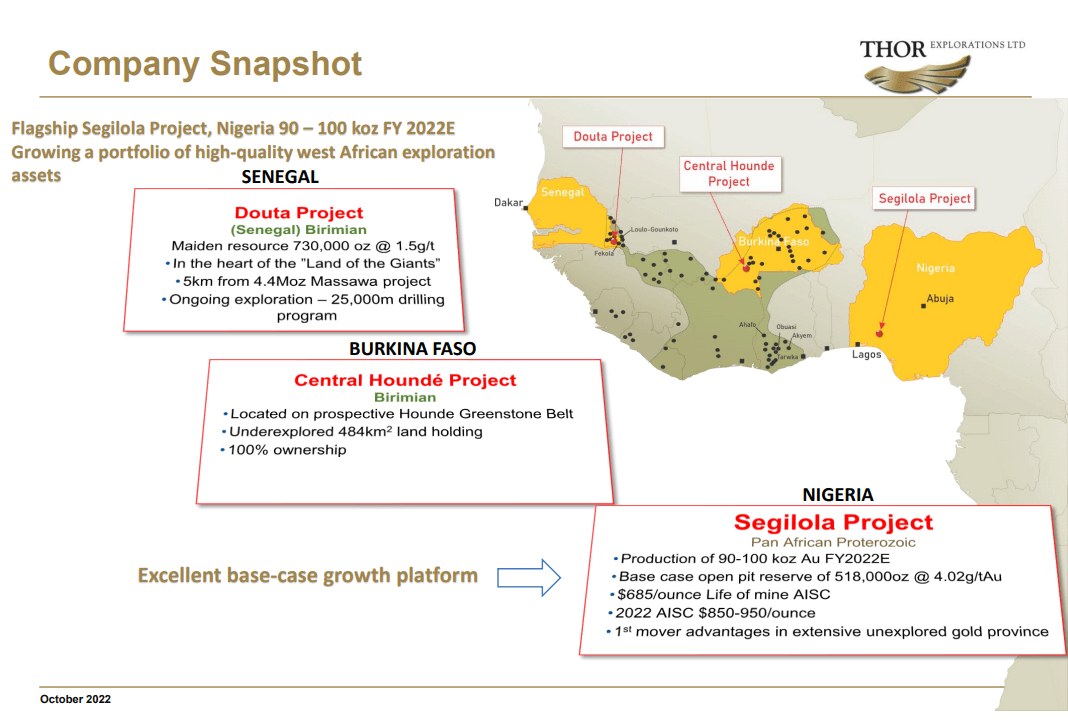 Thor Explorations (THX) - Africa's Latest 100,000oz Gold Producer