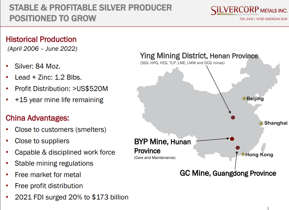Silvercorp Metals (TSX-V: SVM) - Cash Producer with Expansion Options