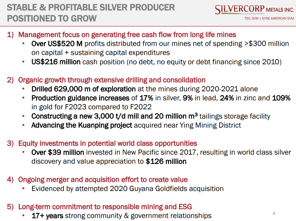 Silvercorp Metals (TSX-V: SVM) - Cash Producer with Expansion Options