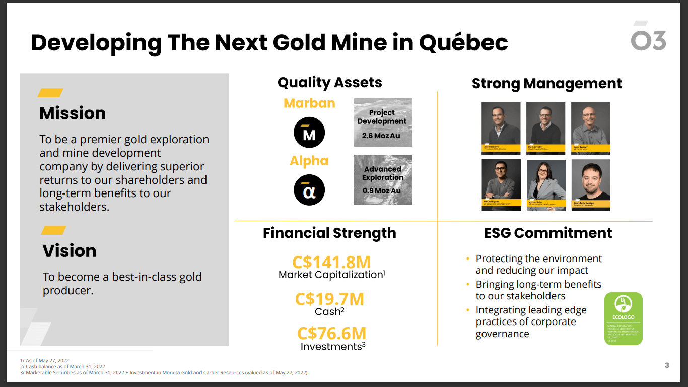 O3 Mining (OIII) - "One of the Better Projects in Canada, Period."