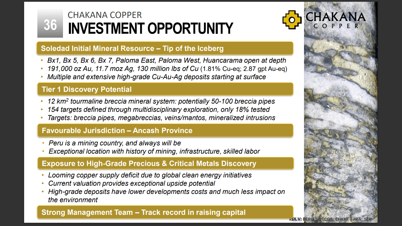Chakana Copper (PERU) - Lima Live: Major Miners Focusing on Copper