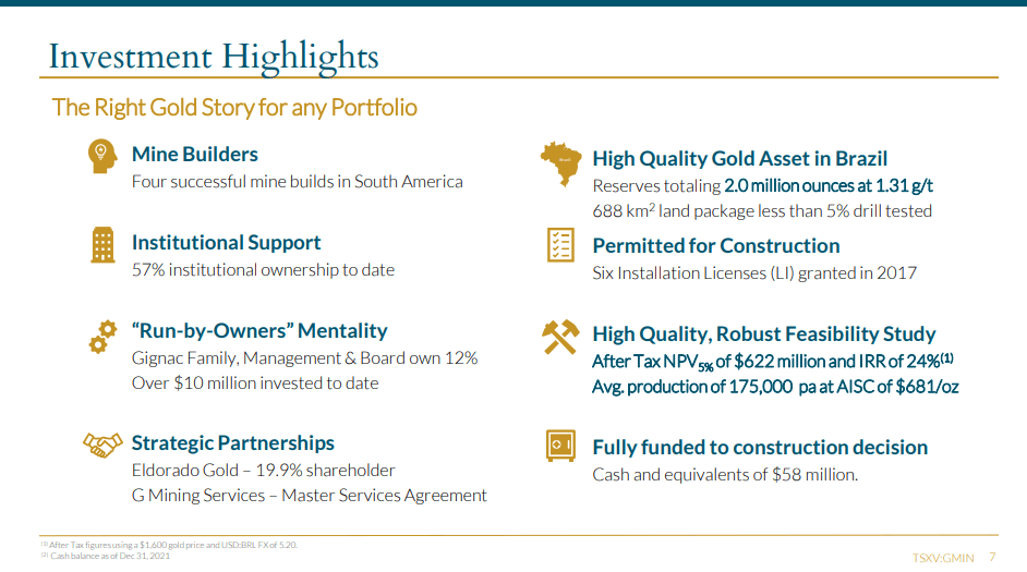 G Mining Ventures (GMIN) - 3rd Largest Gold Producer in Brazil, Soon
