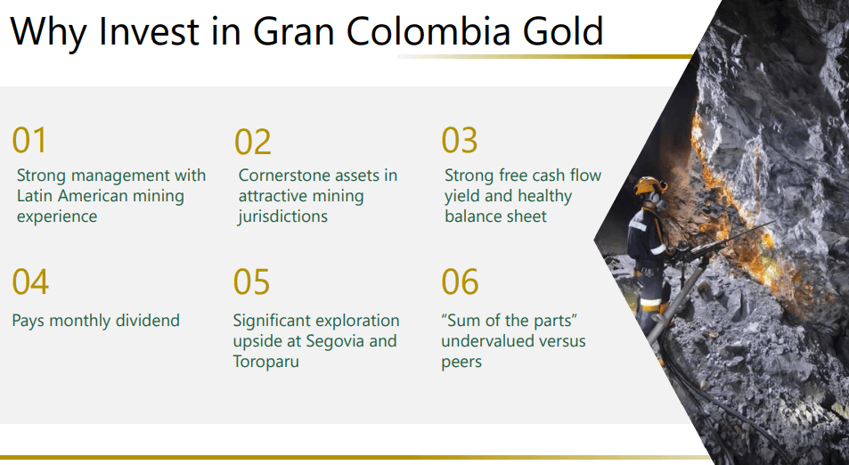 Gran Colombia Gold (GCM) - Dividend Paying Mid Tier in the Making