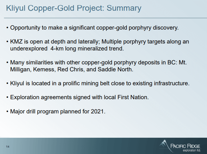 Pacific Ridge Exploration (PEX) - Copper & Gold Explorer, Solid Management.