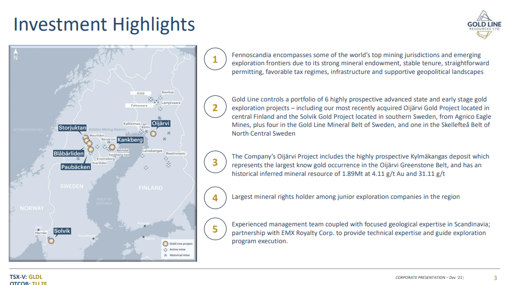 Gold Line Resources - High-Grade Gold In Sweden & Finland