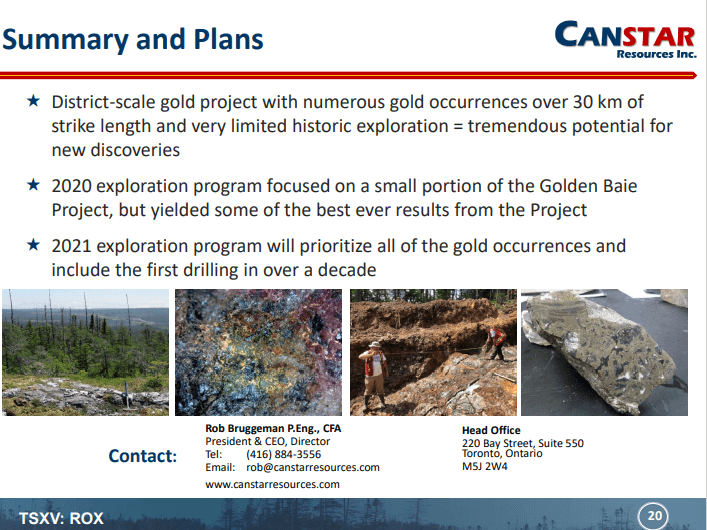 Canstar Resources (ROX) - x10 Bagger Creator Seeking High-Grade Gold