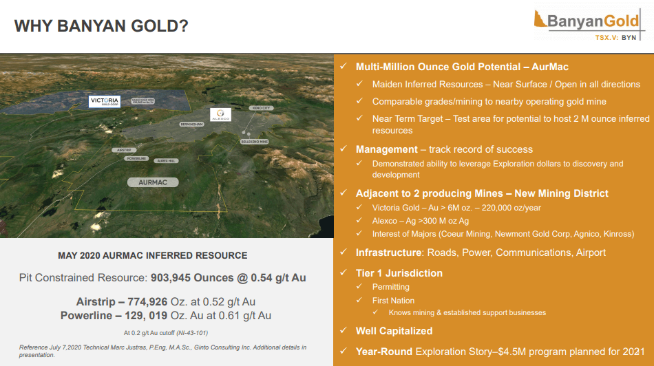 Banyan Gold (BYN) - $16M; Additional Drills & Planning Long Drill Season