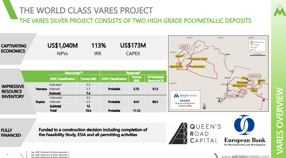 Adriatic Metals (ADT) - Each Year LOM Extension Could Add $100M pa