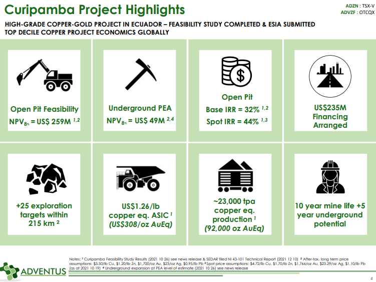 Adventus Mining (ADZN) - Financed Through to Production in 2024