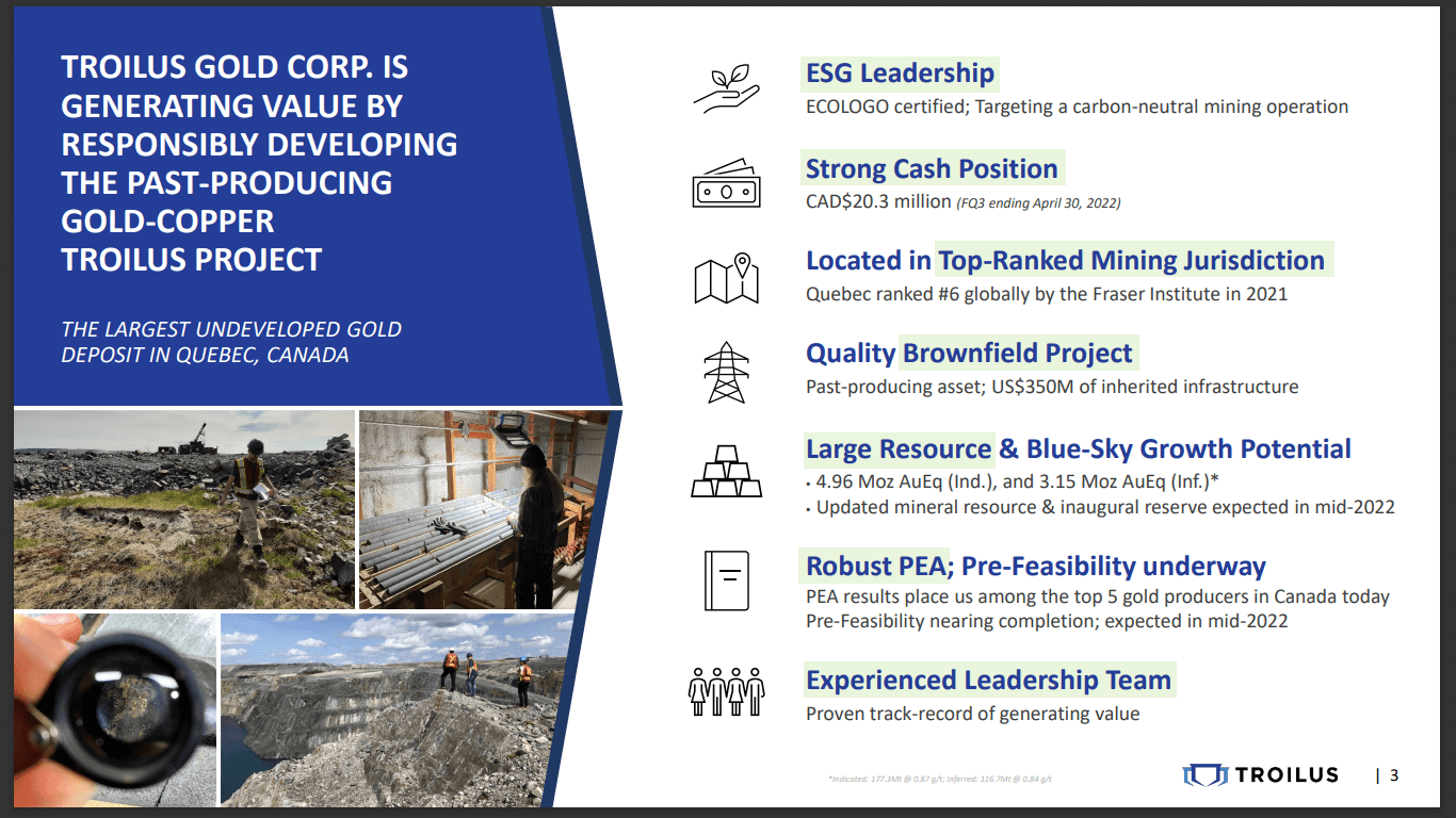 Troilus Gold (TSX-V: TLG) - High-Grade Drill Results Further Improve Economics