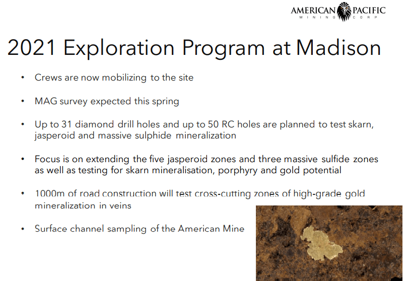 American Pacific Mining (USGD) - JV Model with Rio Tinto and Others