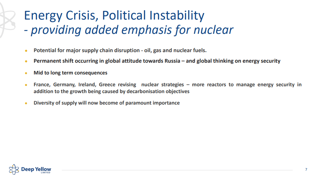 Deep Yellow (DYL) - The Next Uranium Producers Will Come from Africa
