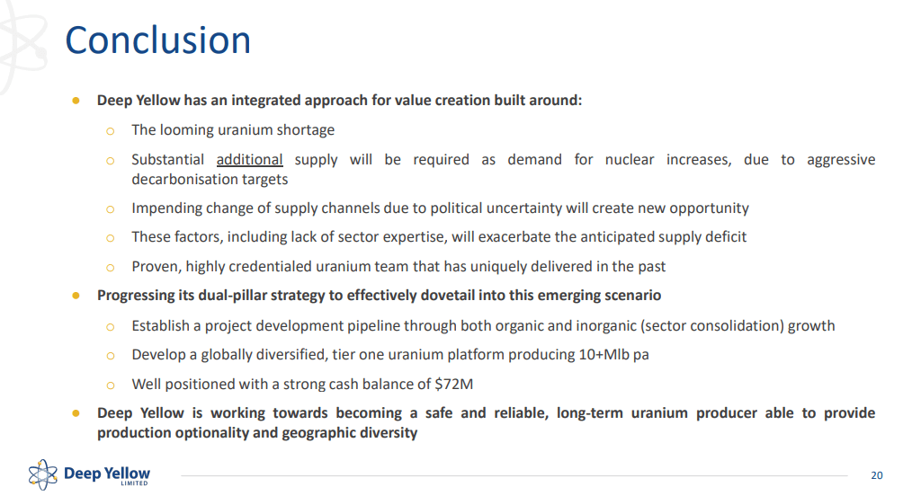 Deep Yellow (DYL) - The Next Uranium Producers Will Come from Africa