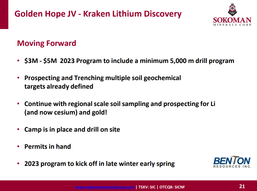 Sokoman Minerals (SIC) - Moosehead Drilling & Gold, Kraken Li Drilling in Q2