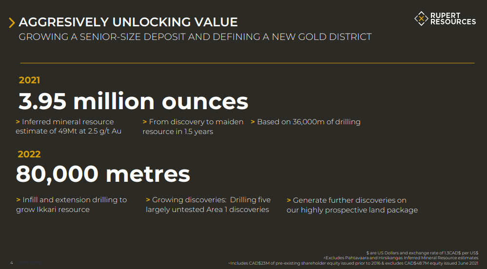 Rupert Resources (RUP) - Higher Grades Equate to Long Annuity Stream