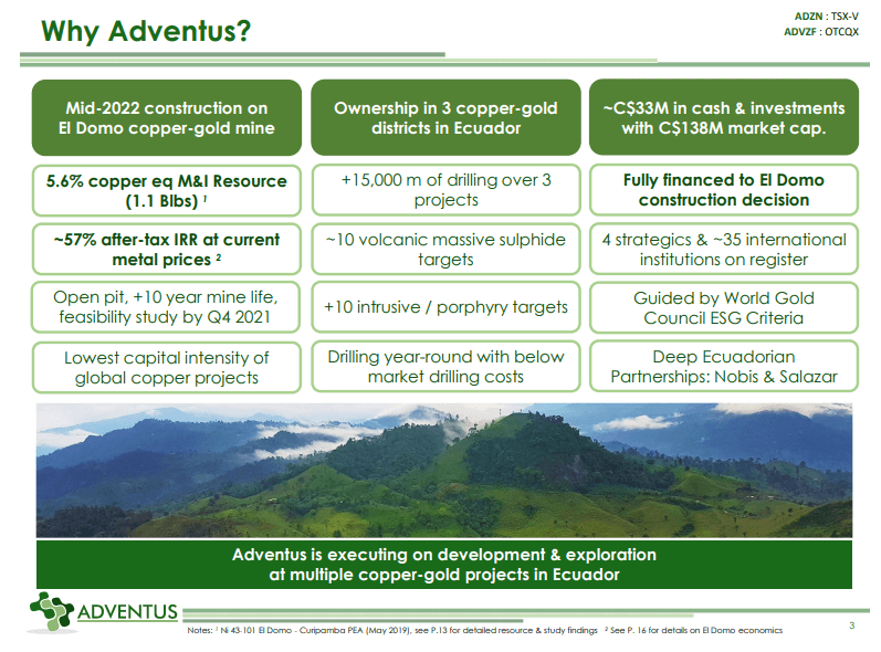 Adventus Mining (ADZN) - Planning for Near-Term Wins