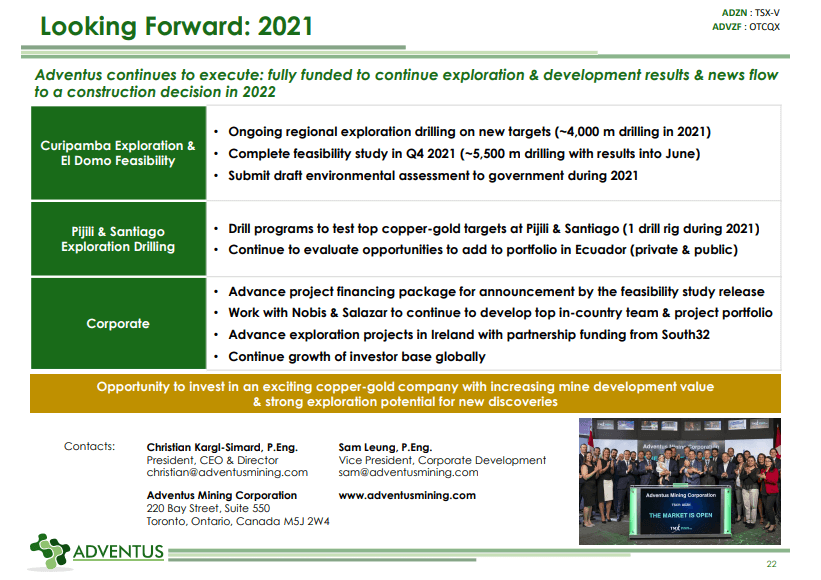 Adventus Mining (ADZN) - Planning for Near-Term Wins