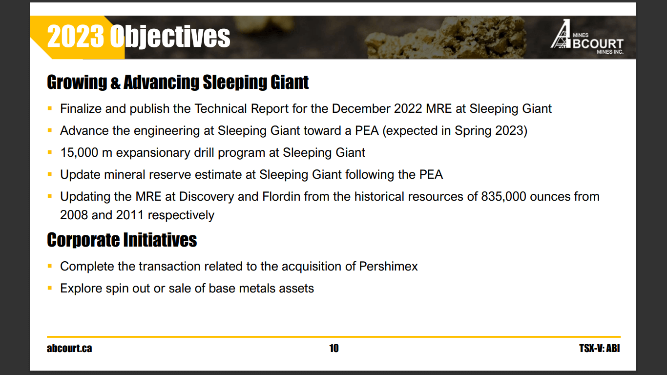 Abcourt Mines (ABI) - High Grade Gold Producer Reboot + Mill