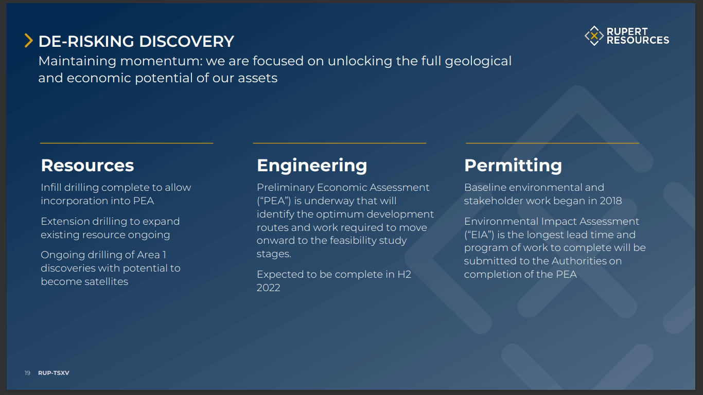 Rupert Resources (TSX-V: RUP) - PEA Study on the way