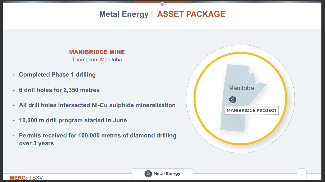 Metal Energy (MERG) - High Grade Nickel Exploration in Canada