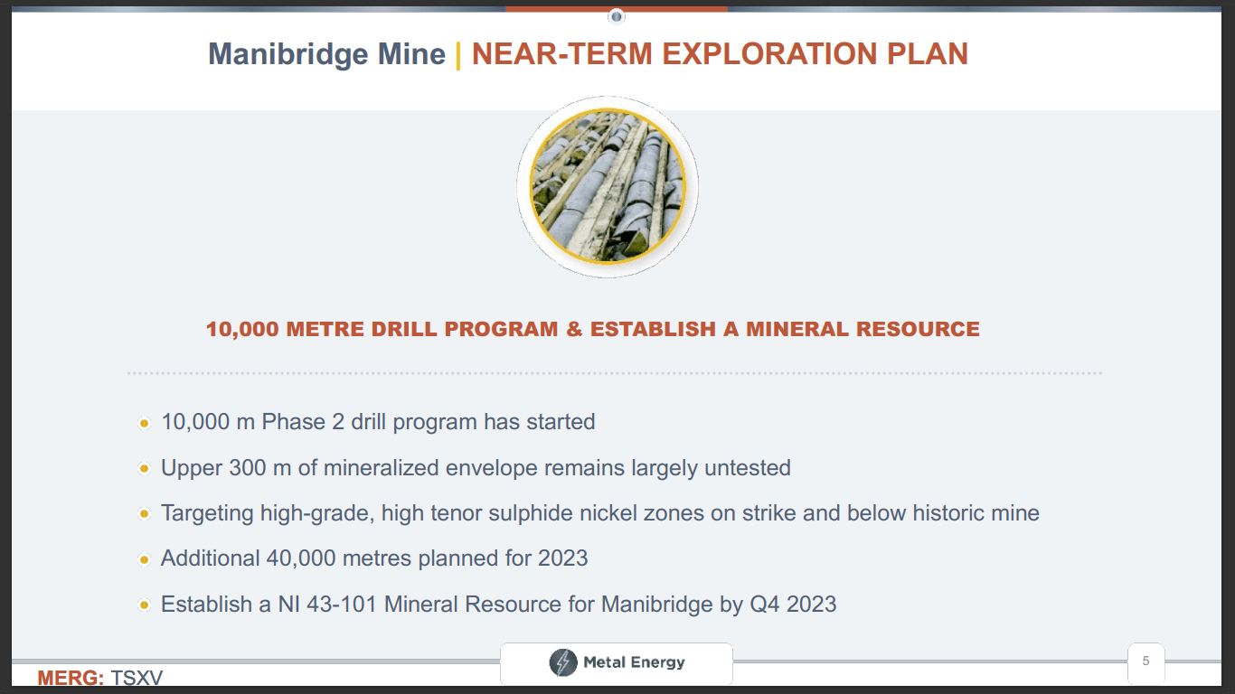 Metal Energy (MERG) - High Grade Nickel Exploration in Canada