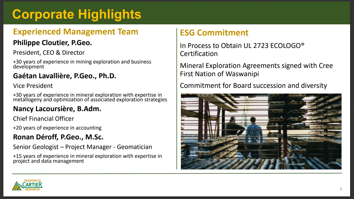 Cartier Resources (ECR) - Agnico Eagle Follow Their Money