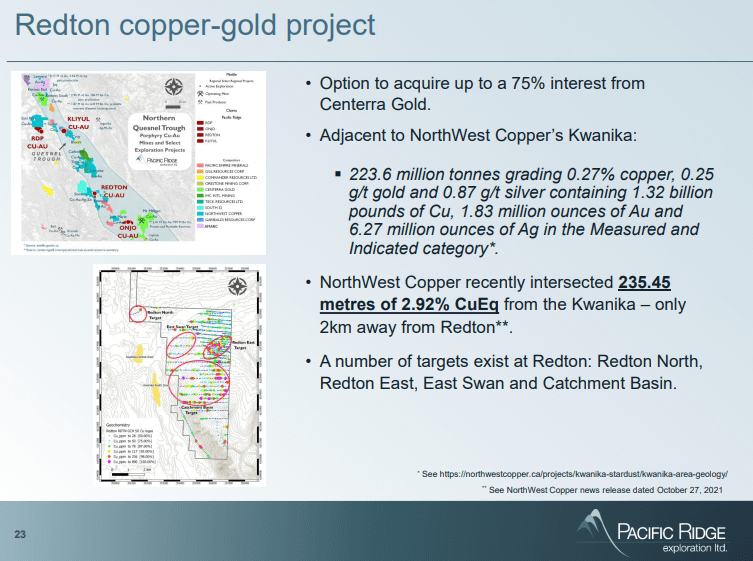 Pacific Ridge Exploration (PEX) - Gold Copper Porphyry in BC