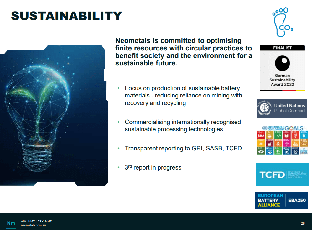 Neometals (ASX: NMT) - Seals 50/50 Battery Recycling JV with Multinational