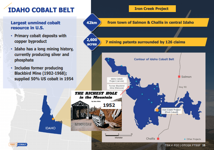 First Cobalt (FCC) - Equity Financed. Working on Debt Package.