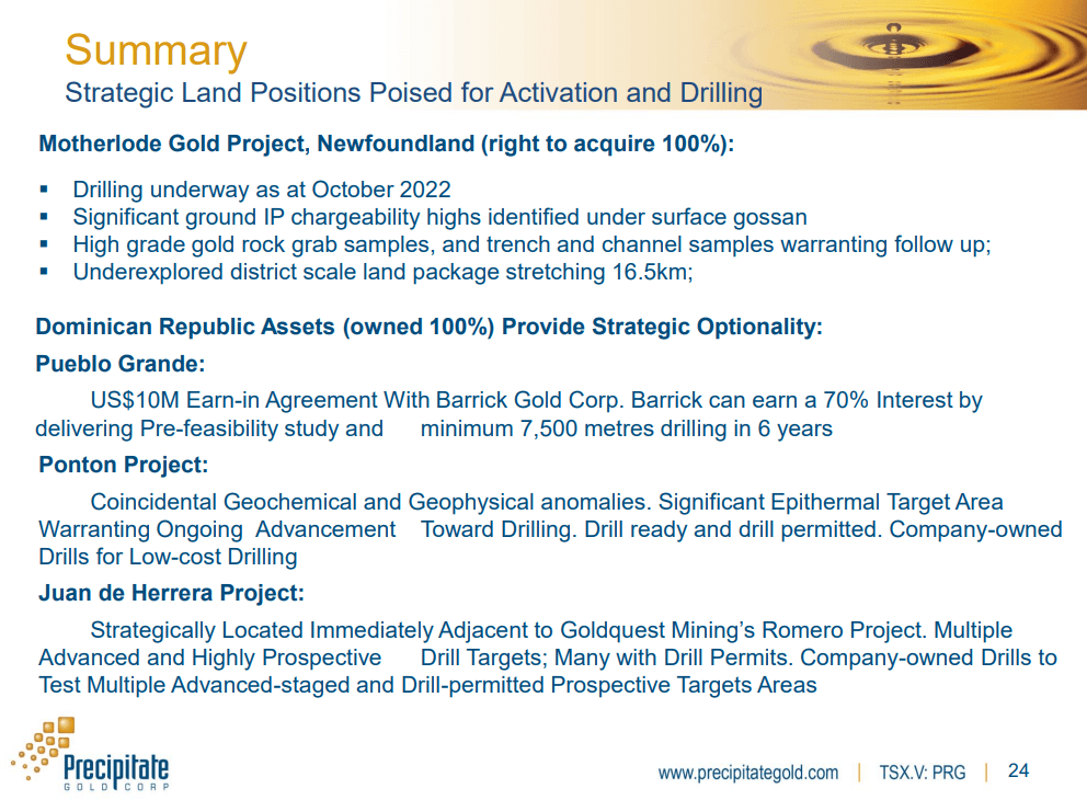 Precipitate Gold (PRG) - Discounted Stock Valued at Cash in Hand?