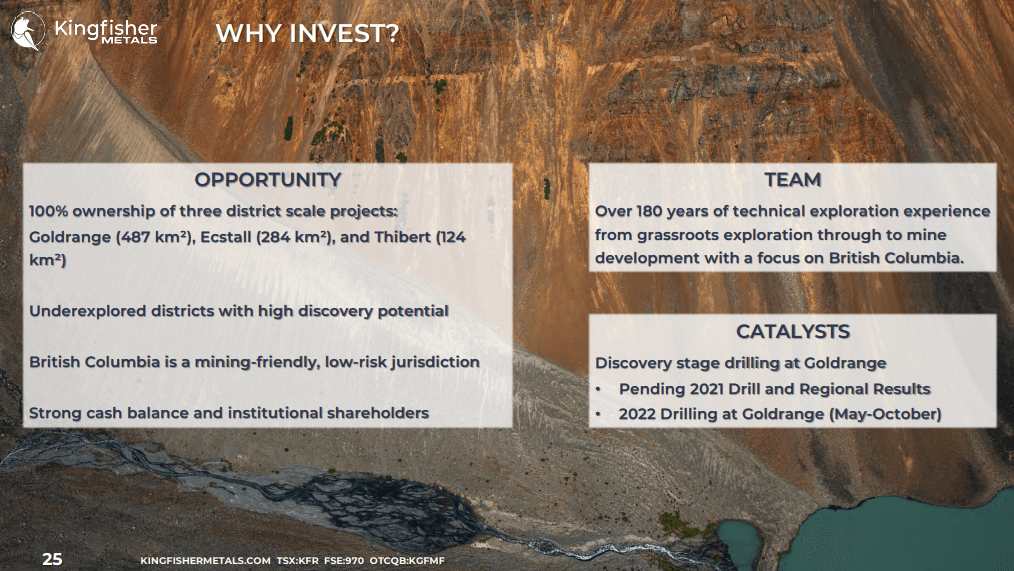 Kingfisher Metals (KFR) - Grading 60g/t Gold as Drill Season Starts