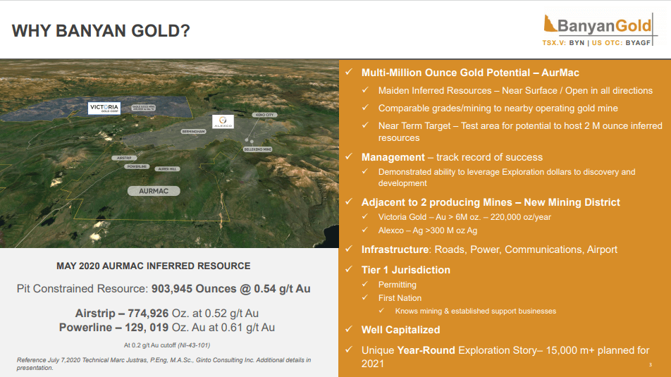Banyan Gold (BYN) - Every Drill Hole Mineralised. 15,000m planned 2021