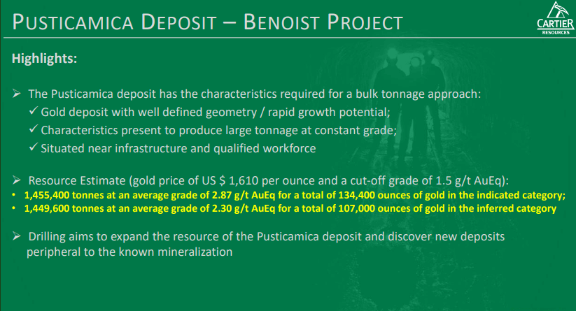 Cartier Resources (ECR) - Chimo Leads the Way for Portfolio Explorer