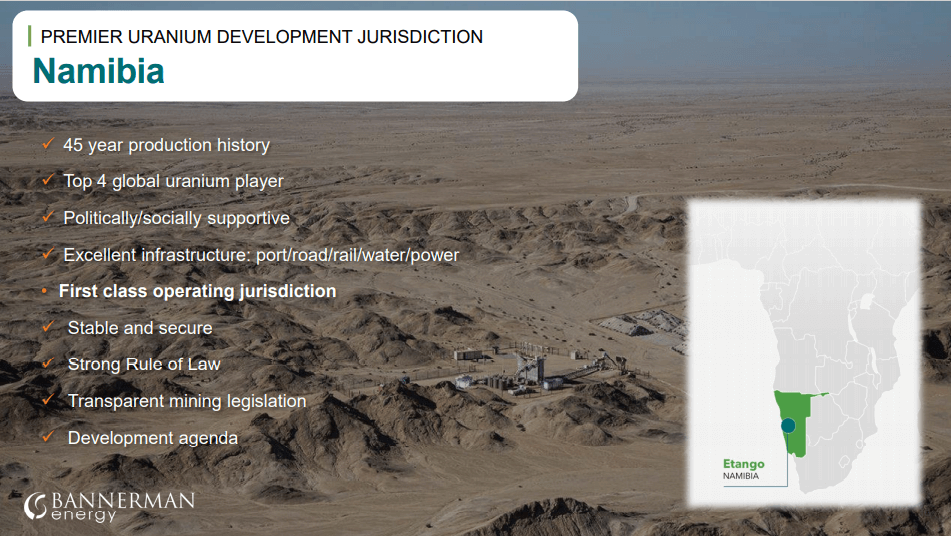 Bannerman Energy (BMN) - Top 10 Uranium Producer is Realistic Target