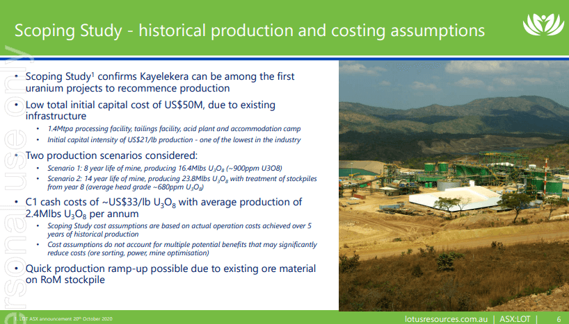 Lotus Resources (LOT) - $50M Capex Puts Uranium Producer at Top Table