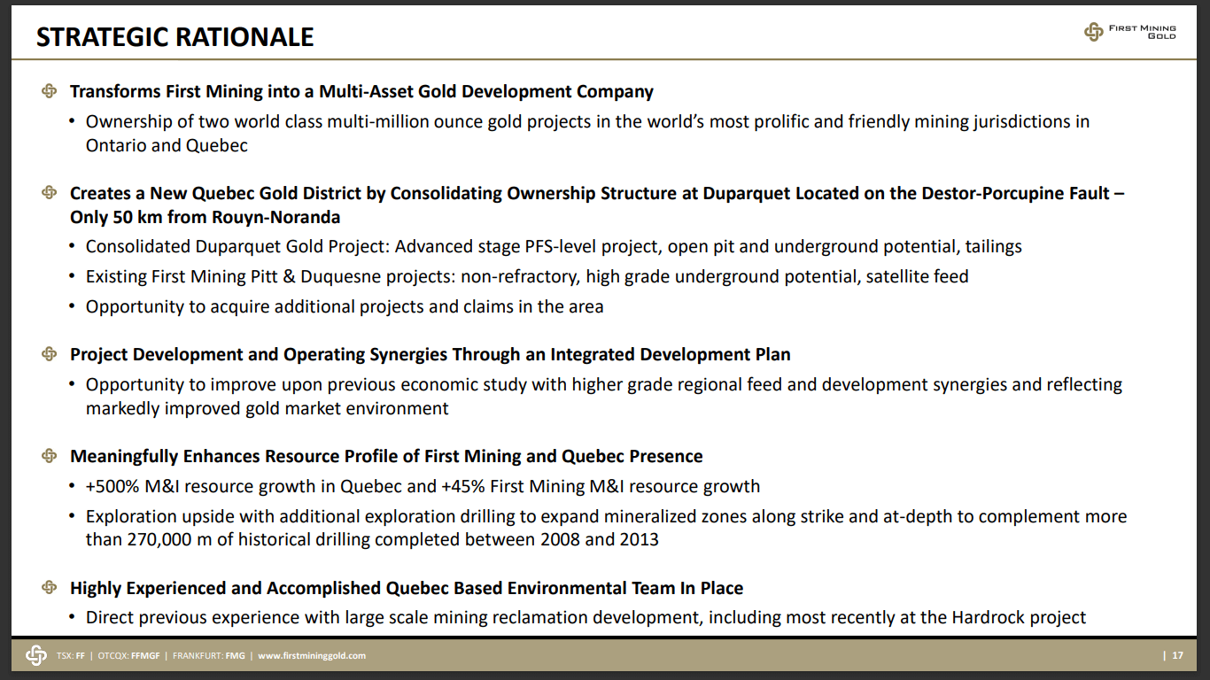 First Mining Gold (TSE: FF) - 10Moz Gold Portfolio So Far and Counting