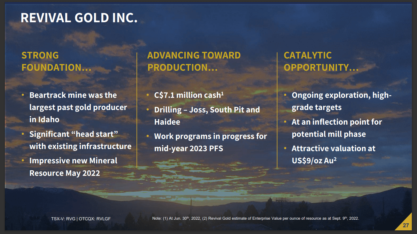Revival Gold (RVG) - How to Value the Best Gold Companies