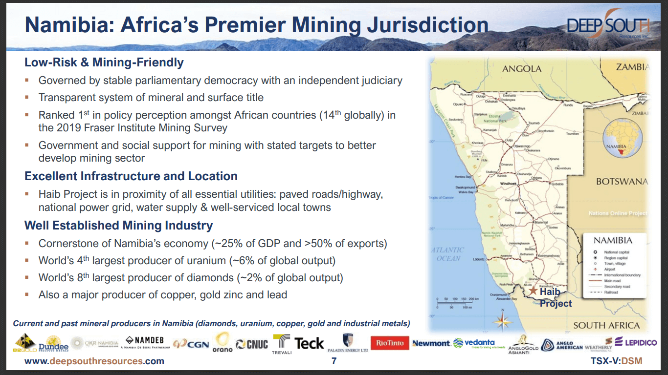 Deep-South Resources (TSX-V: DSM) - License Update from Namibia