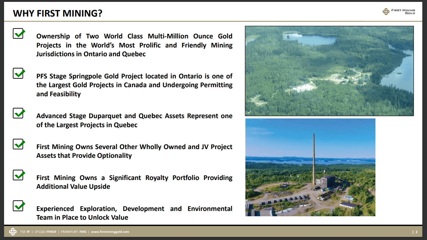 First Mining Gold (TSX-V: FF) - Time to Take Advantage of Discounted Stocks