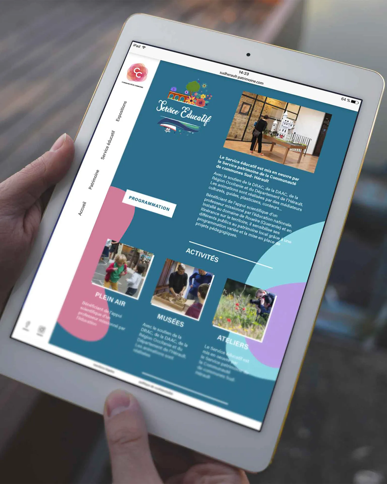 webdesign responsive du site Patrimoine.