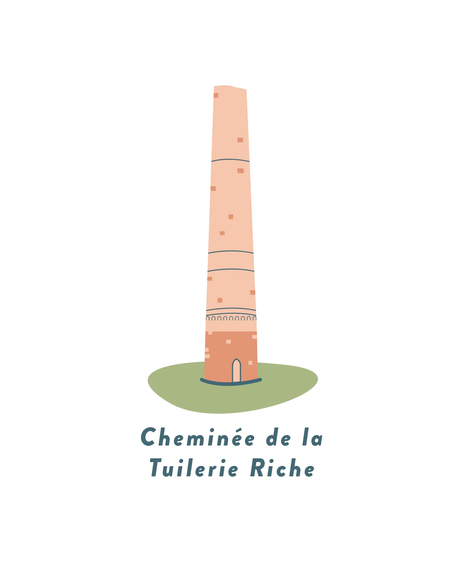 Illustration cheminée ancienne tuilerie.
