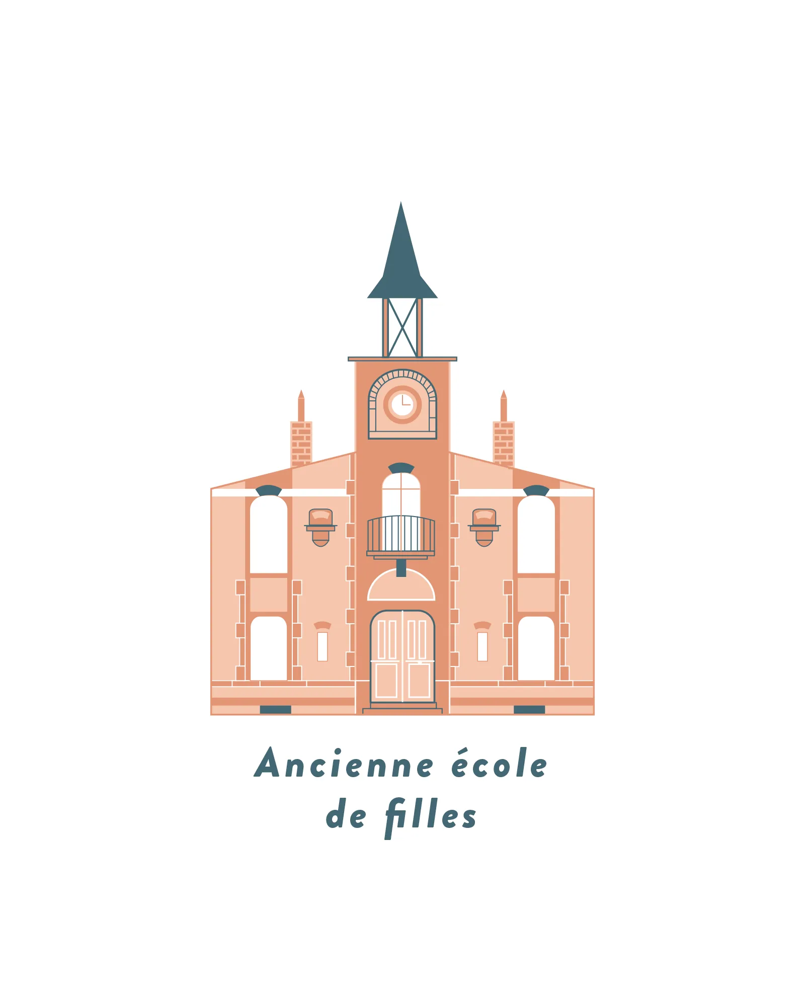 Illustration ancienne école de filles à Poilhes.