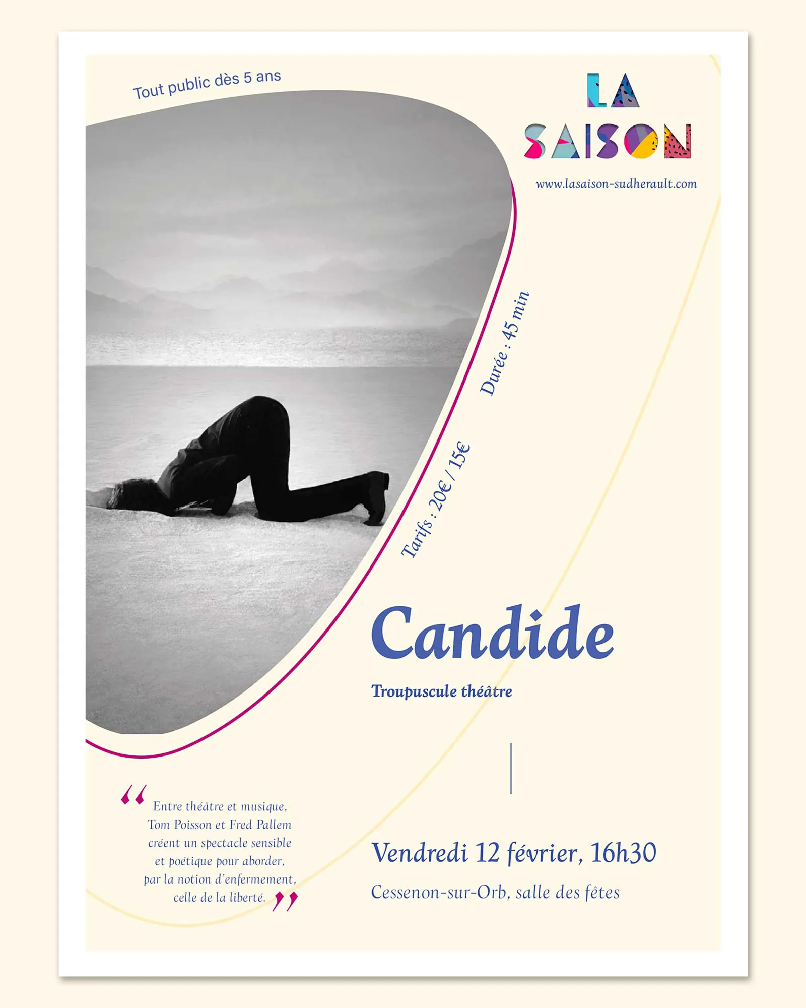 affiche du spectacle Candide.