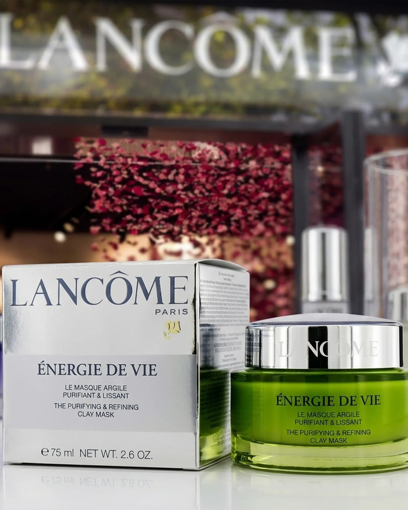 ensemble emballage et pot de crème énergie de vie.