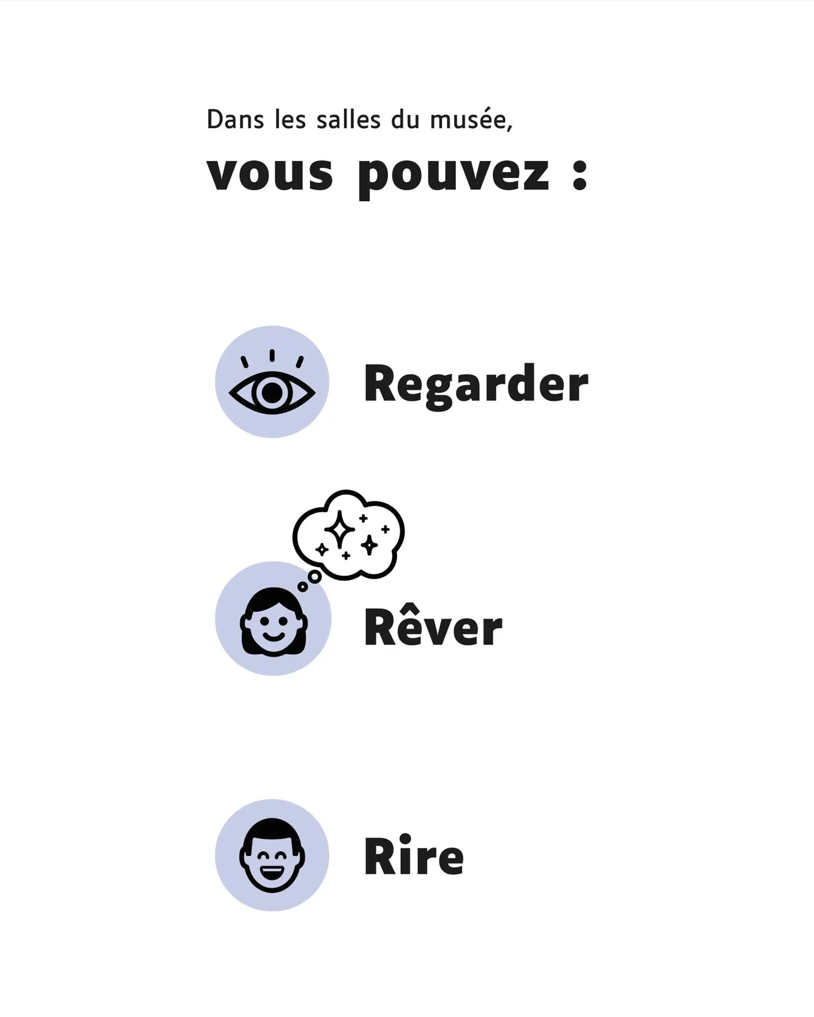 Pleine page sur les instructions du musée Fabre.