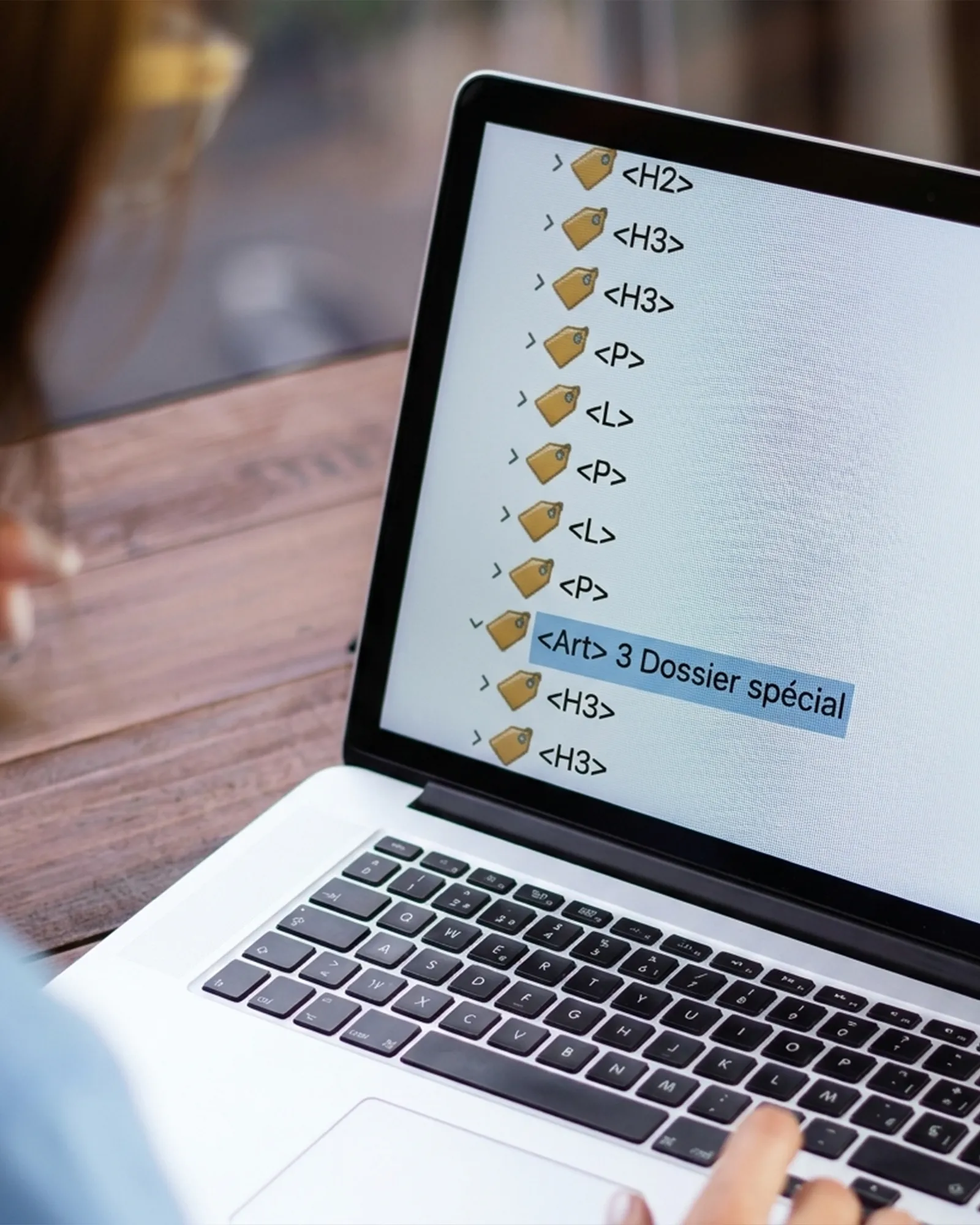 Travail de balisage du PDF.