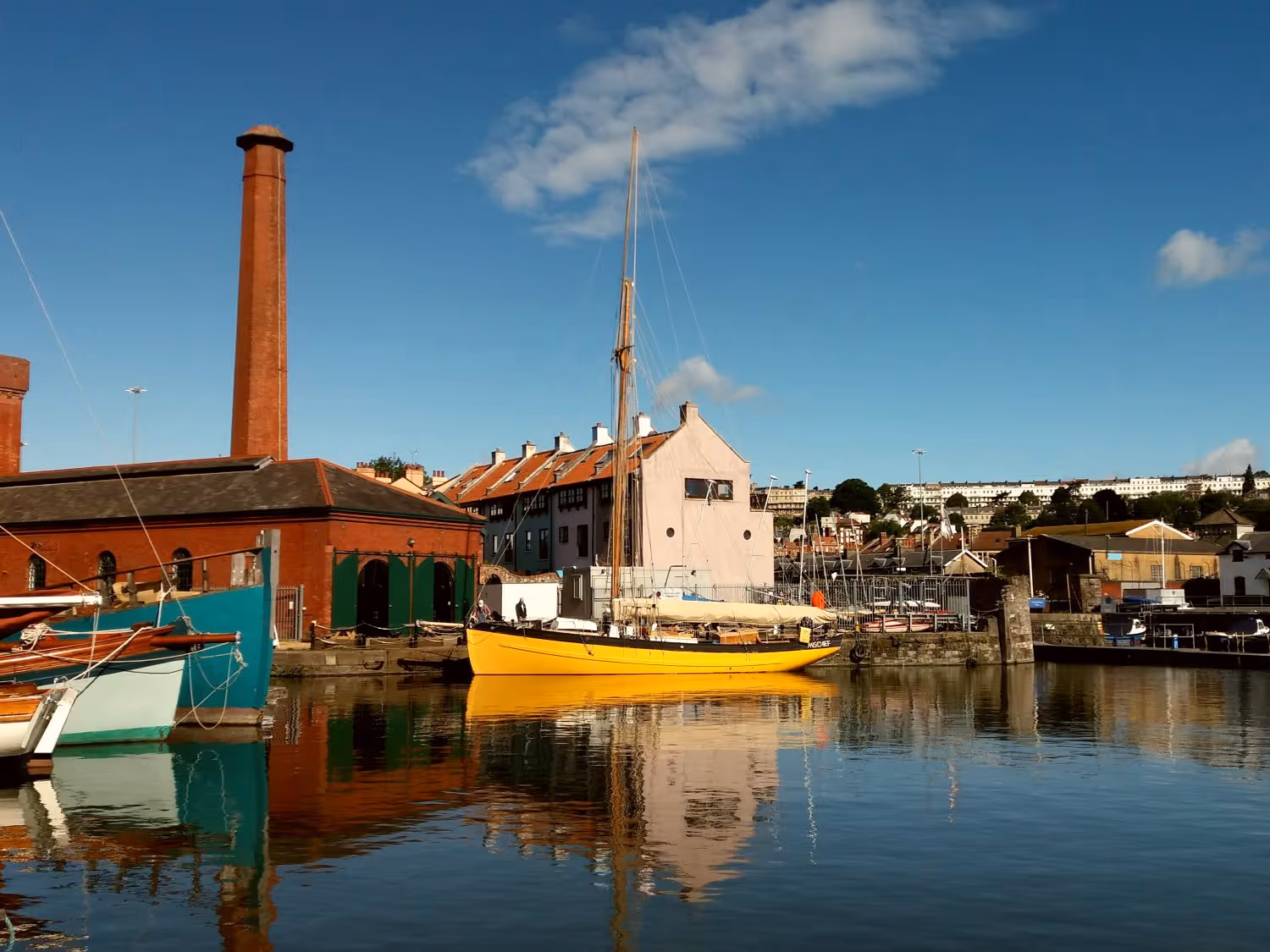 A boat moored at the dock